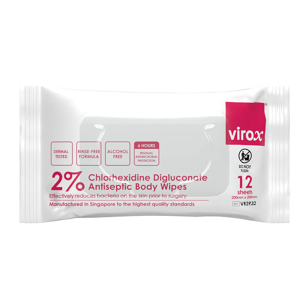 [VR3932] Virox 2% Chlorhexidine Digluconate Antiseptic Body Wipes